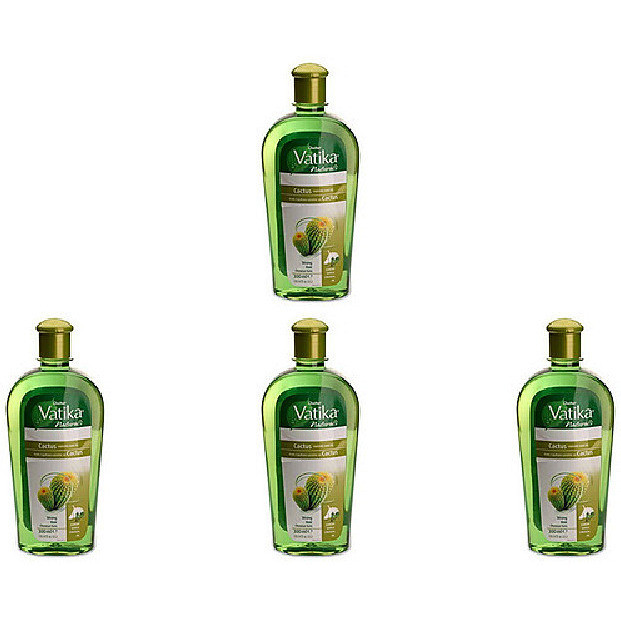 Pack of 4 - Vatika Dabur Naturals Cactus Oil - 300 Ml (10.14 Fl Oz)