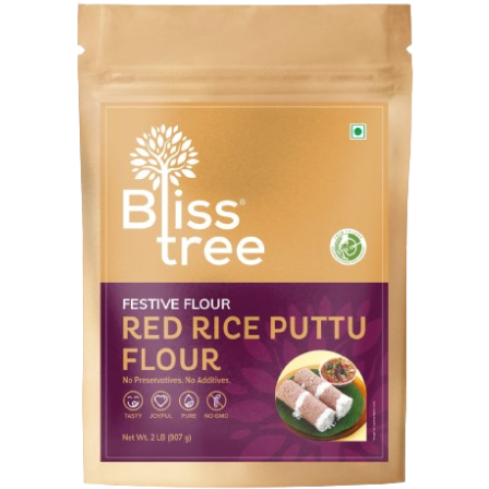 Pack of 3 - Bliss Tree Red Rice Puttu Flour - 907 Gm (2 Lb )