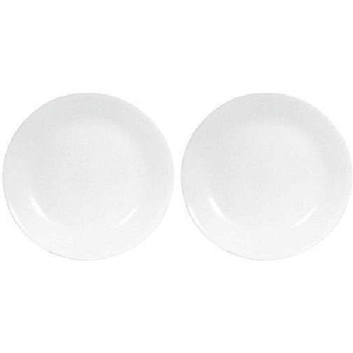 Pack of 2 - Corelle Winter Frost White Round Dinner Plate - 10.25 In