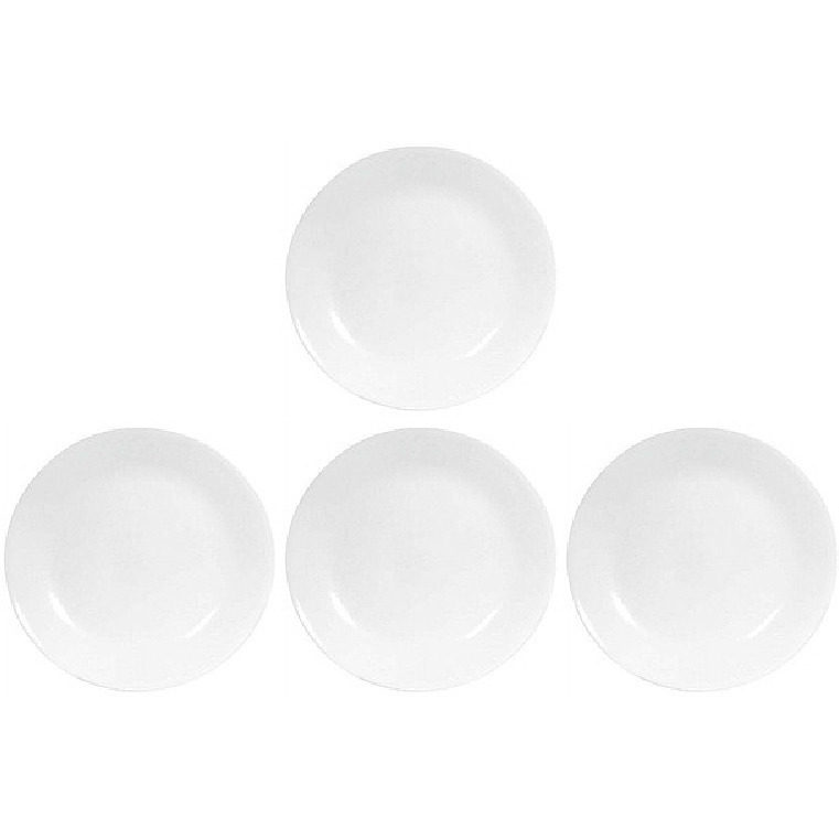 Pack of 4 - Corelle Winter Frost White Round Dinner Plate - 10.25 In