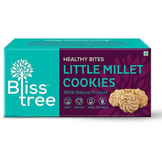 Pack of 4 - Bliss Tree Little Millet Cookies - 75 Gm (2.64 Oz)