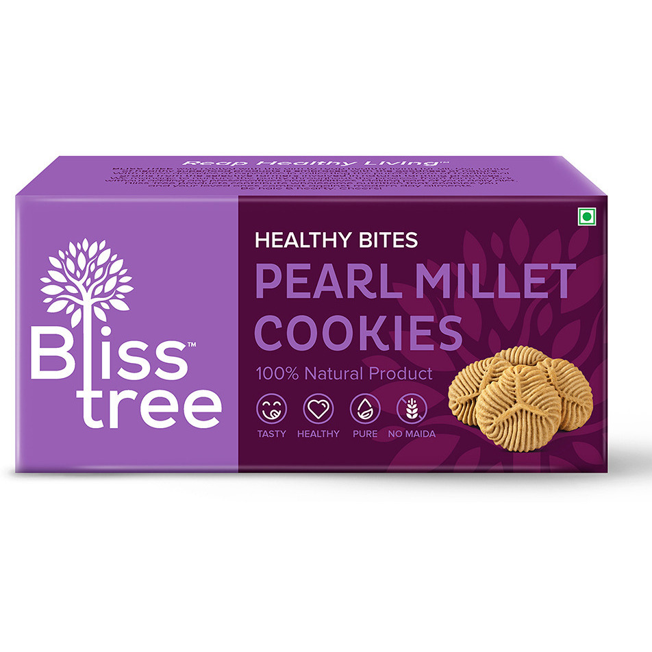 Pack of 4 - Bliss Tree Pearl Millet Cookies - 75 Gm (2.64 Oz)
