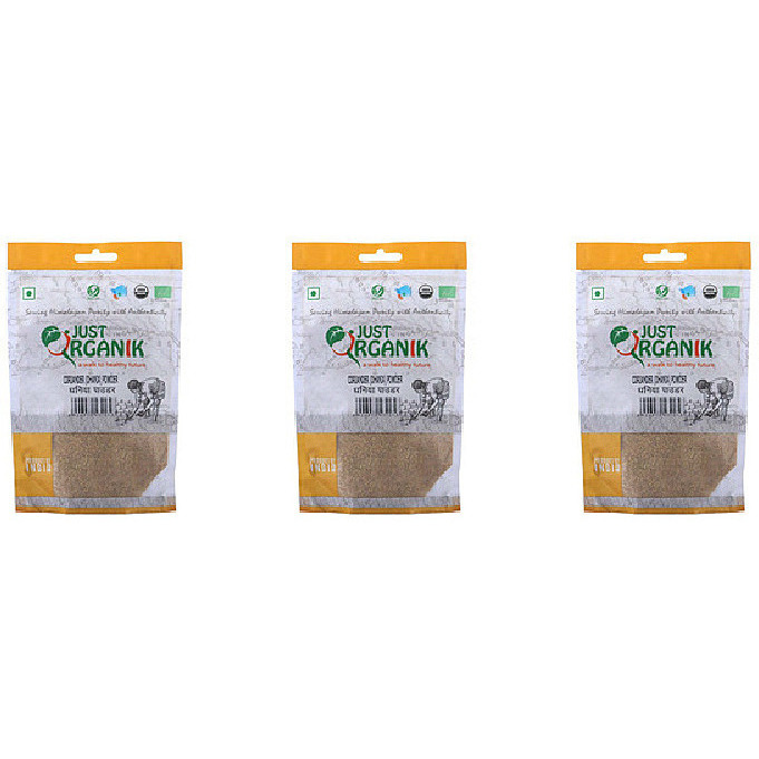 Pack of 3 - Just Organik Organic Coriander Powder - 200 Gm (7 Oz)