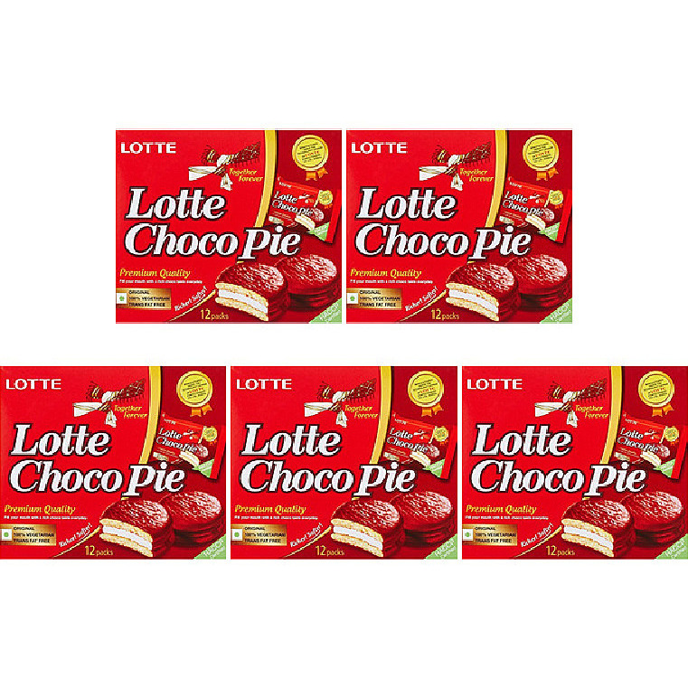 Pack of 5 - Lotte Choco Pie - 336 Gm (11.5oz)