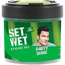 Pack of 4 - Set Wet Styling Gel Party Shine - 250 Gm (8.7 Oz)