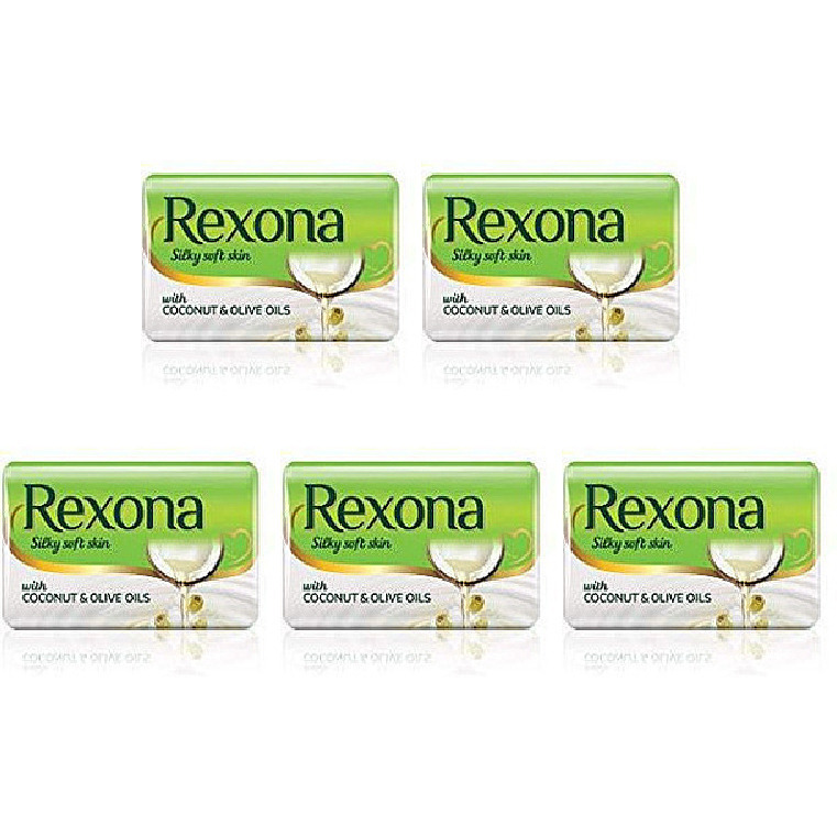 Pack of 5 - Rexona Soap With Coconut & Olive Oils - 145 Gm (5.07 Oz)