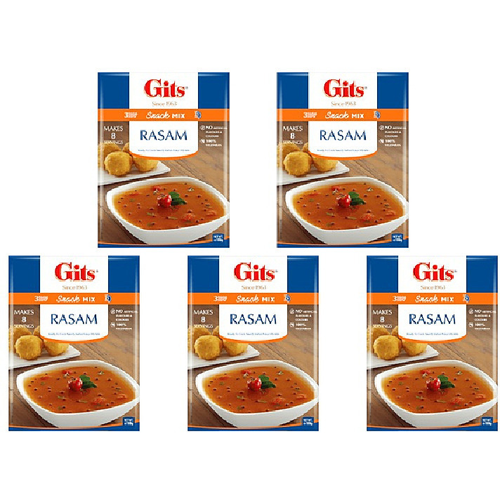 Pack of 5 - Gits Rasam Mix - 100 Gm (3.5 Oz)