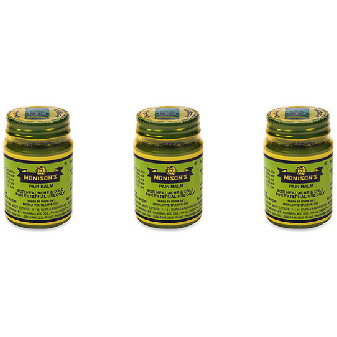 Pack of 3 - Monisons Pain Balm - 100 Gm (3.5 Oz)