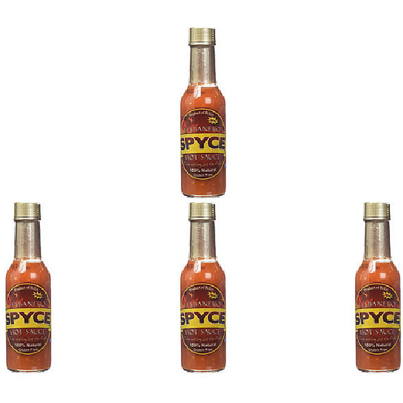 Pack of 4 - Spyce Red Habanero Hot Sauce - 5 Fl Oz (148 Ml)