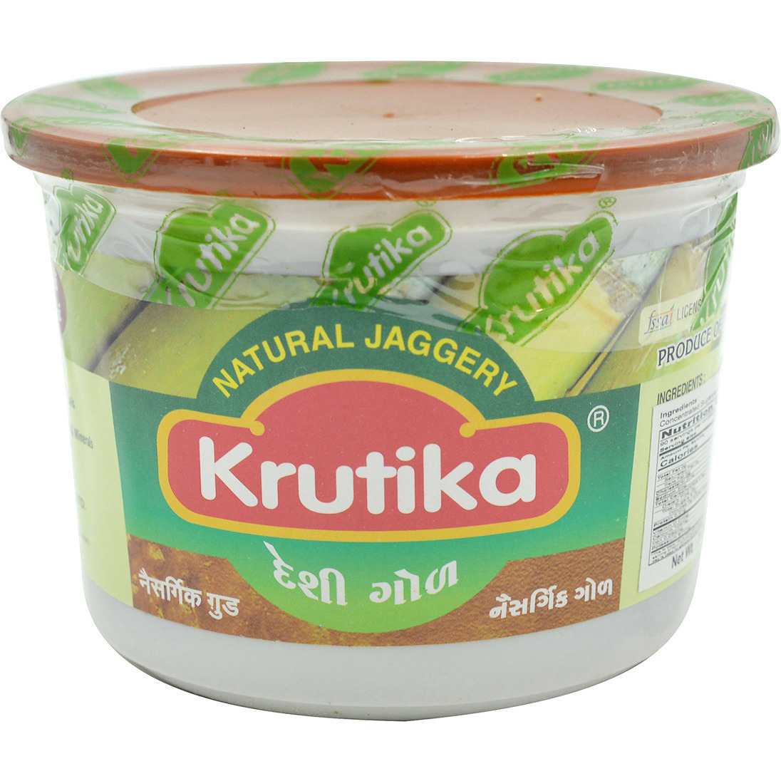 Pack of 3 - Krutika Natural Jaggery - 1 Kg (2.2 Lb)