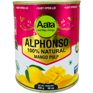 Pack of 2 - Aara Alphonso Mango Pulp Unsweetened - 850 Gm (30 Oz)