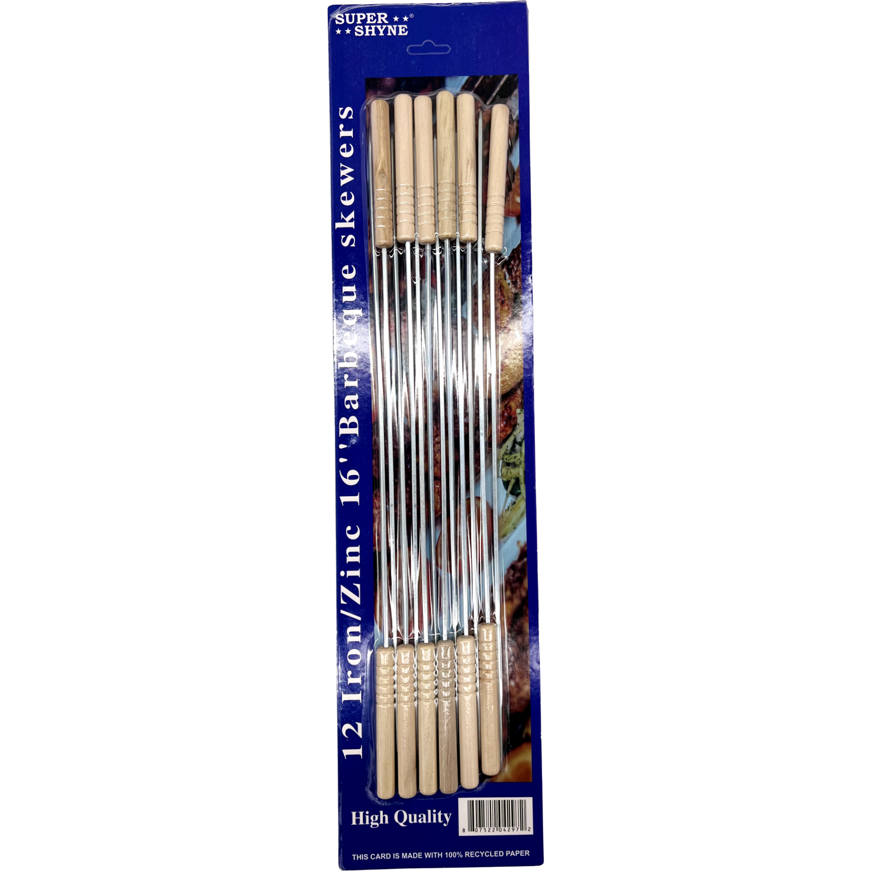 Pack of 5 - Super Shyne Barbeque Skewers - 12 Ct
