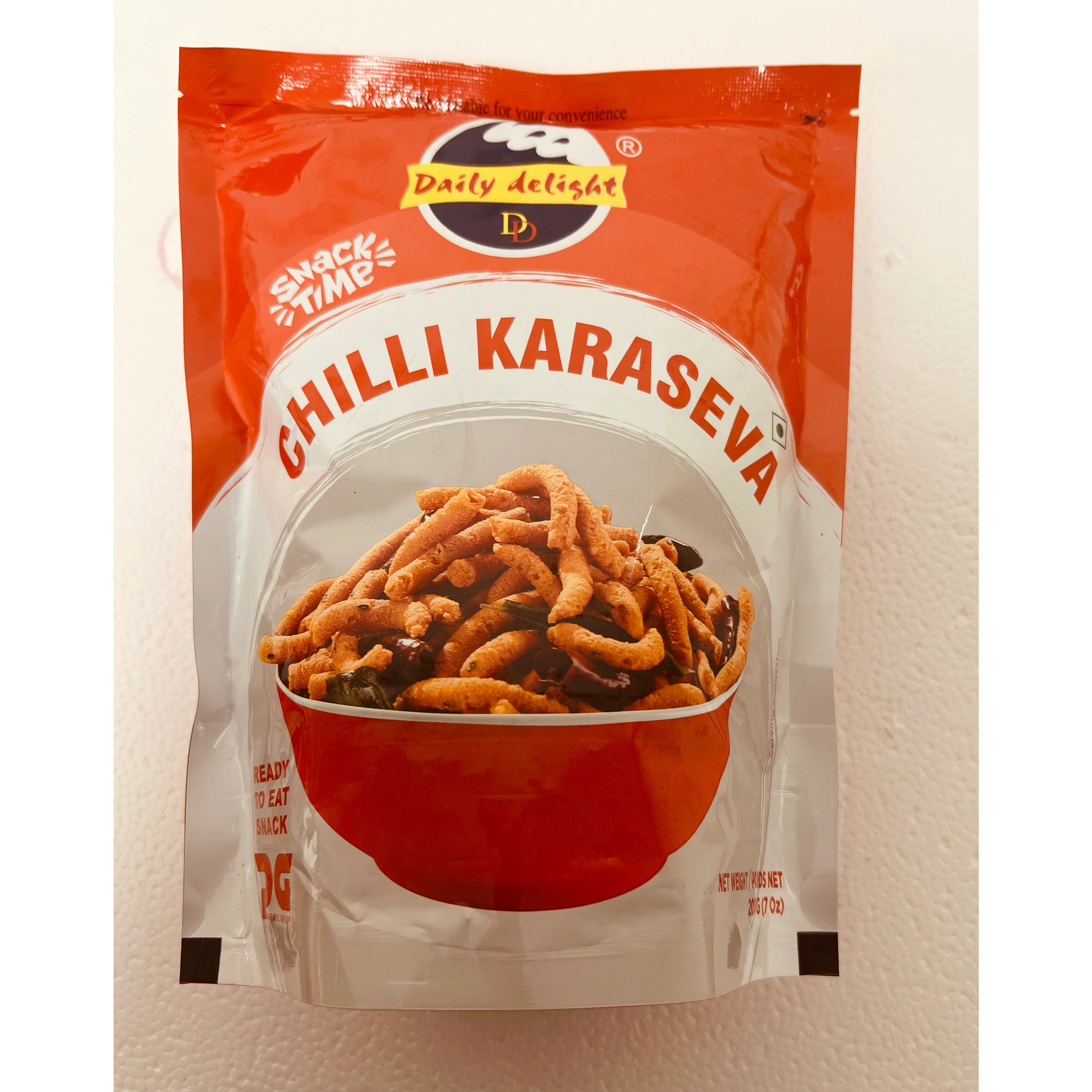 Pack of 3 - Daily Delight Chilli Karaseva - 200 Gm (7 Oz)