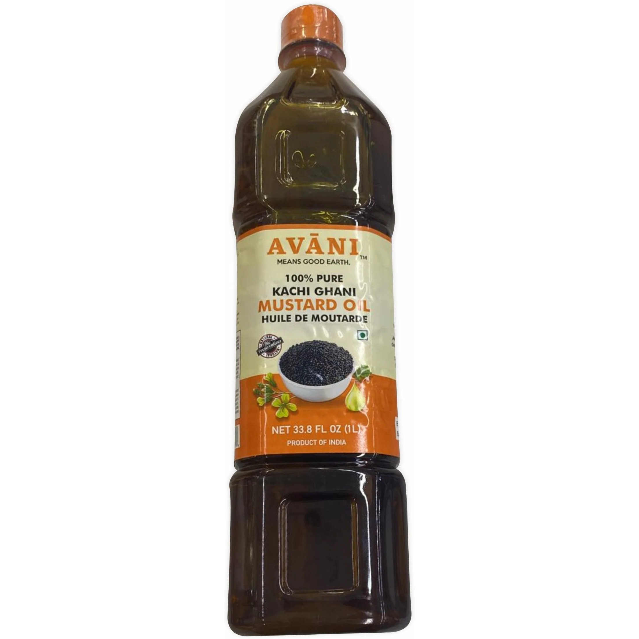 Pack of 3 - Avani 100% Pure Kachi Ghani Mustard Oil - 1 L (33.8 Fl Oz)