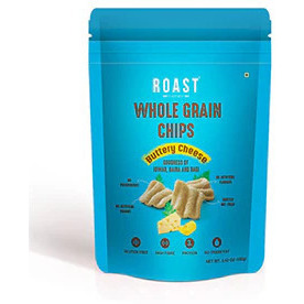 Pack of 4 - Roast Foods Whole Grain Chips Buttery Cheese - 100 Gm (3.52 Oz)