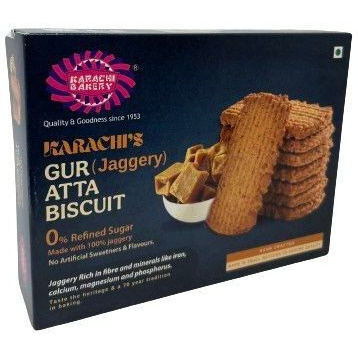Pack of 5 - Karachi Bakery Gur Atta Biscuits - 300 Gm (10.58 Oz)