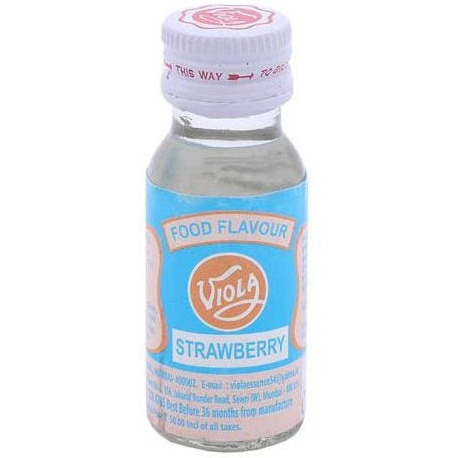 Pack of 3 - Viola Food Flavor Essence Strawberry - 20 Ml (0.67 Fl Oz)