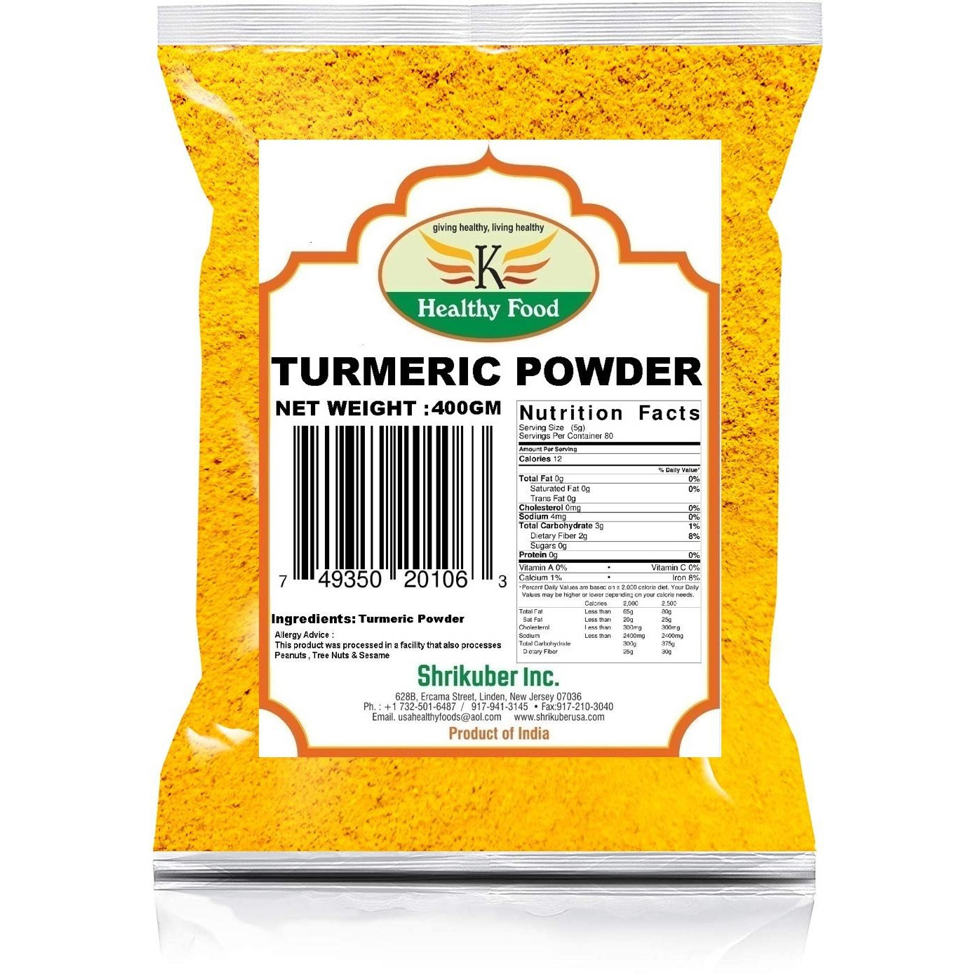 TURMERIC POWDER 400GM