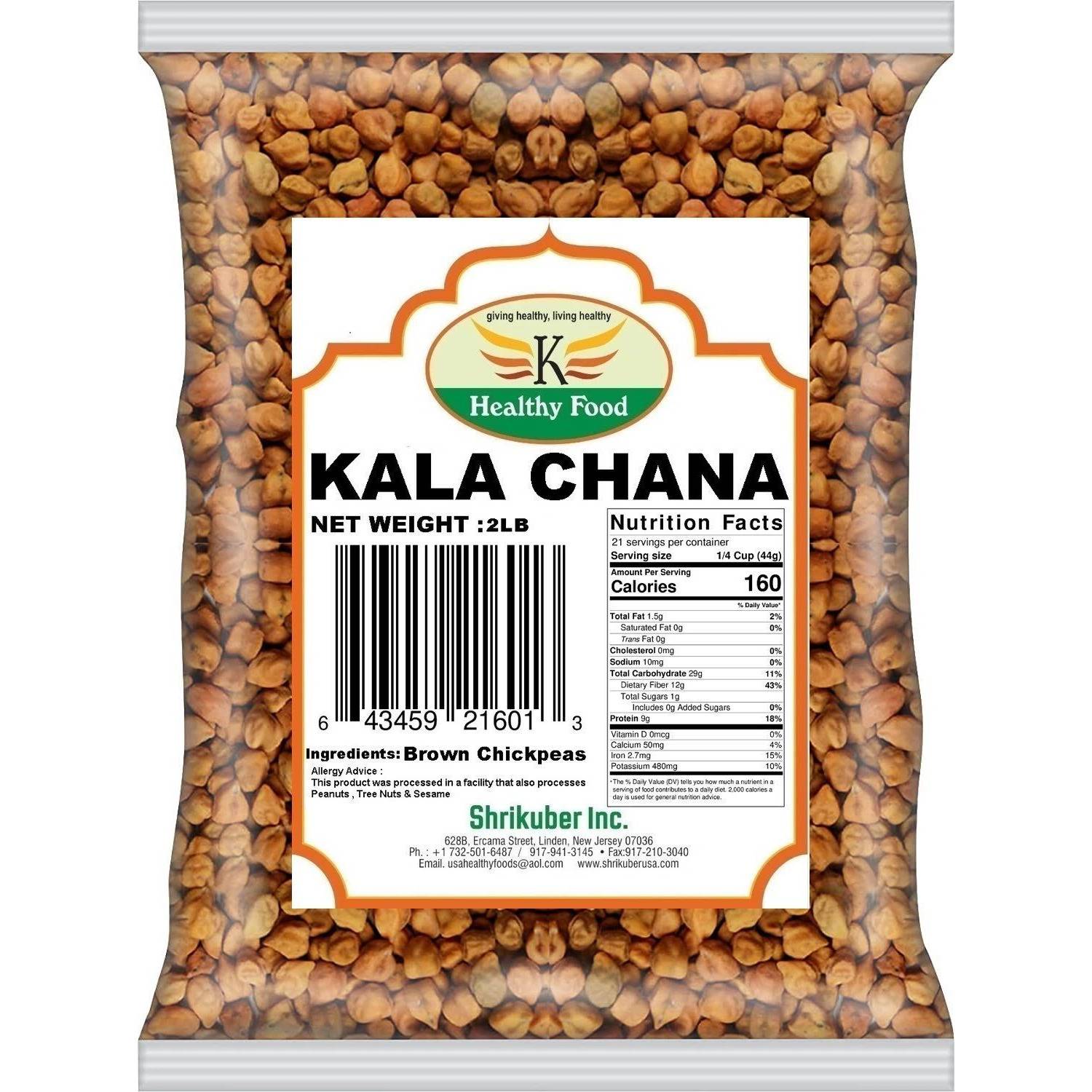 HEALTHY FOODS KALA CHANA 2LB