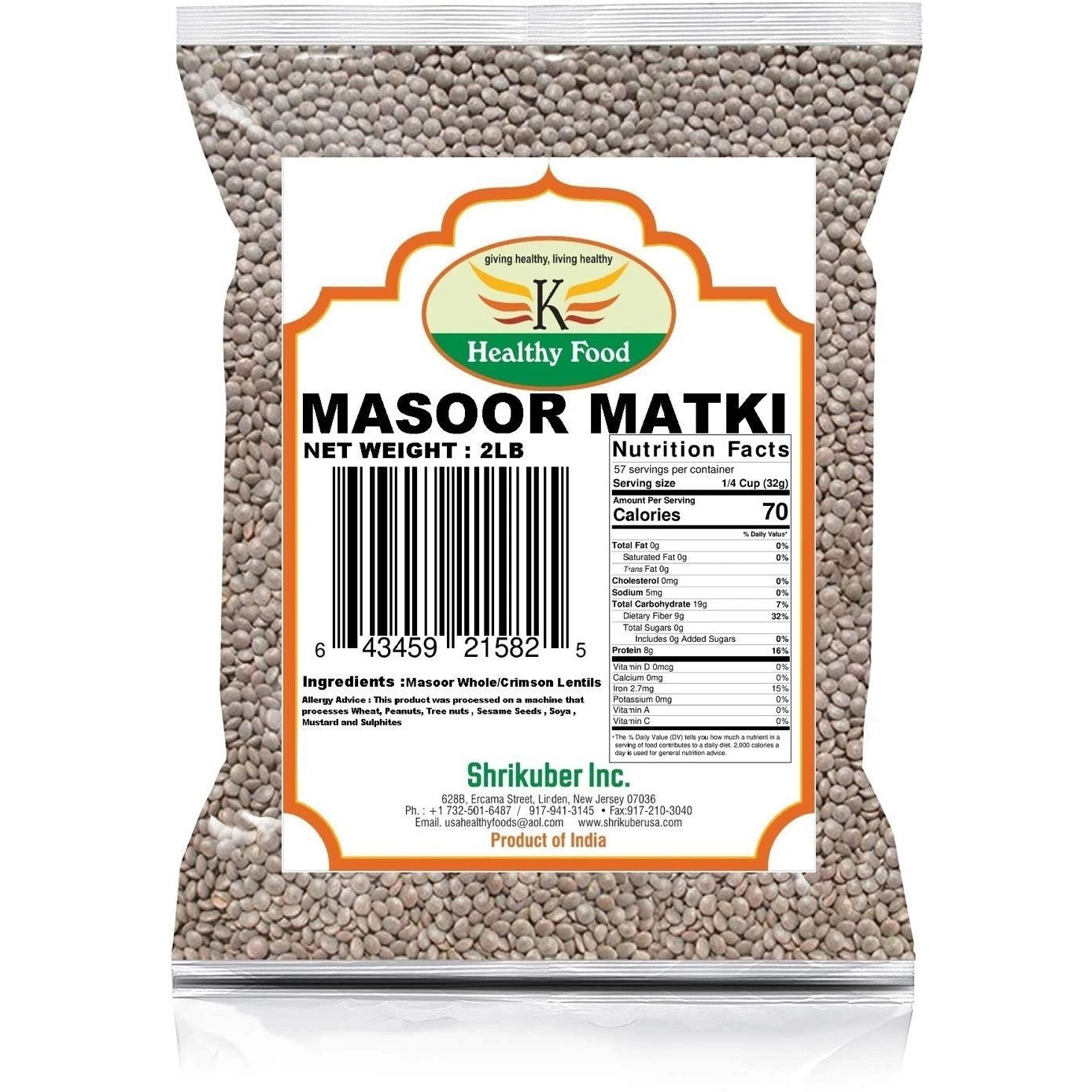 HEALTHY FOODS MASOOR MATKI 2LB