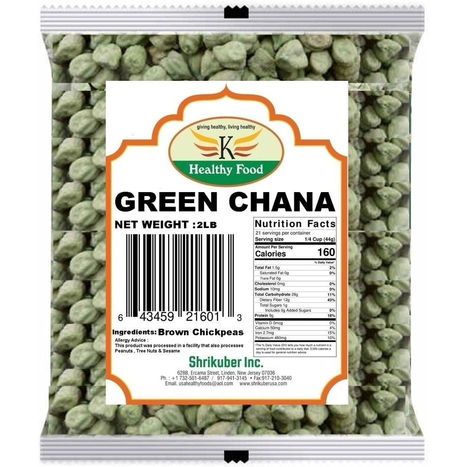 HEALTHY FOODS GREEN CHANA 2LB