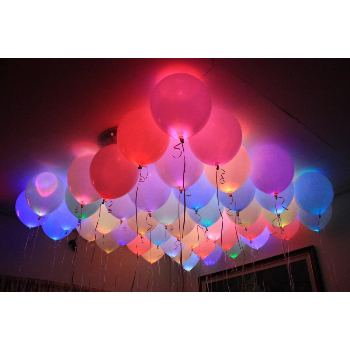 30 pack LED Light up Balloons,Blinking Party Balloons Premium MixedColors Flashing Party lights lasts 12-24 hours,Ideal for Parties,Birthdays and Wedding decorations,Fillable with Helium or air