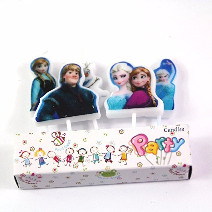 Wanna Party Frozen Birthday Cake candle Assorted size 5 PCS in a Pack