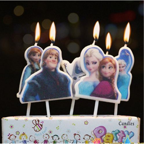 Wanna Party Frozen Birthday Cake candle Assorted size 5 PCS in a Pack