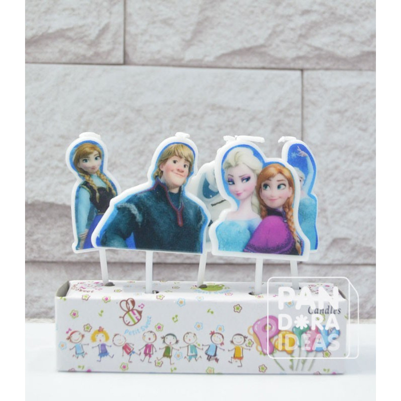 Wanna Party Frozen Birthday Cake candle Assorted size 5 PCS in a Pack