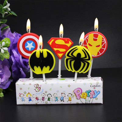Wanna Party Avengers Kids Birthday Cake Candle 5 pcs in 1 Pack