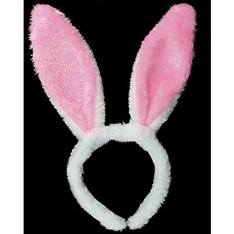 Wanna Party Decoration Plush Bunny Ears Hairbands- Pack of 6 Easter Party Headbands