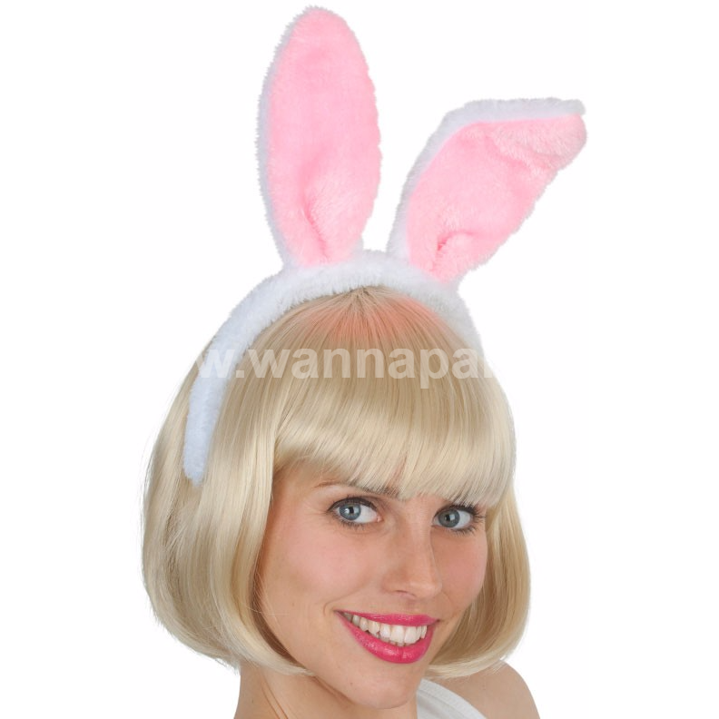 Wanna Party Decoration Plush Bunny Ears Hairbands- Pack of 6 Easter Party Headbands
