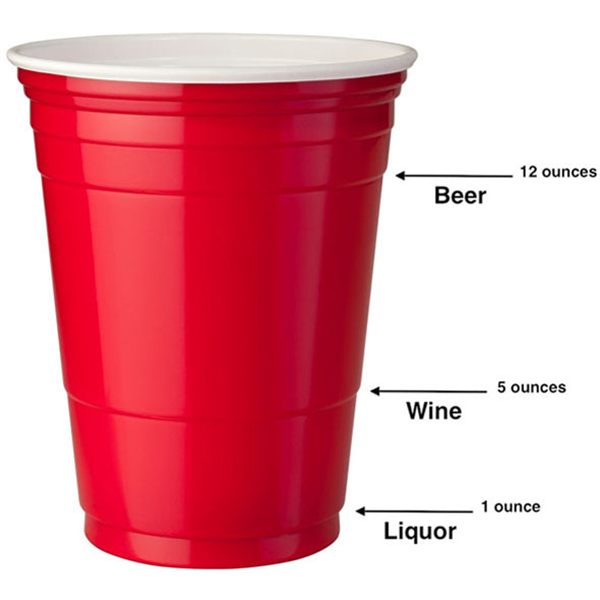 Wanna Party 16 oz Disposable Beer Pong Glasses Party Cups 20 pack -Red