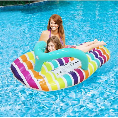 Wanna Party Giant Inflatable Rainbow Flip Flop Slipper Pool Float for Adults Kids Pool Party Outdoor Vacation Beach Swimming Loungers 5.5feet x2. 5 feet