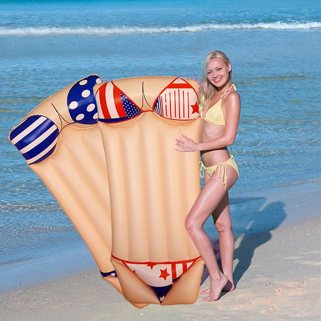 Wanna Party Giant Inflatable Bikini Pool Float for Adults Kids Pool Party Outdoor Vacation Beach Swimming Loungers 6 feet x 3 feet