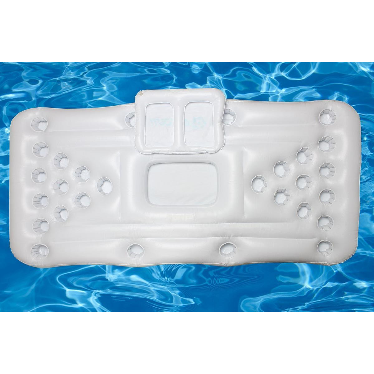Wanna Party Floating Inflatable Beer Pong Pool Float with Built in Cooler Great for Pool Parties.Over 6 feet