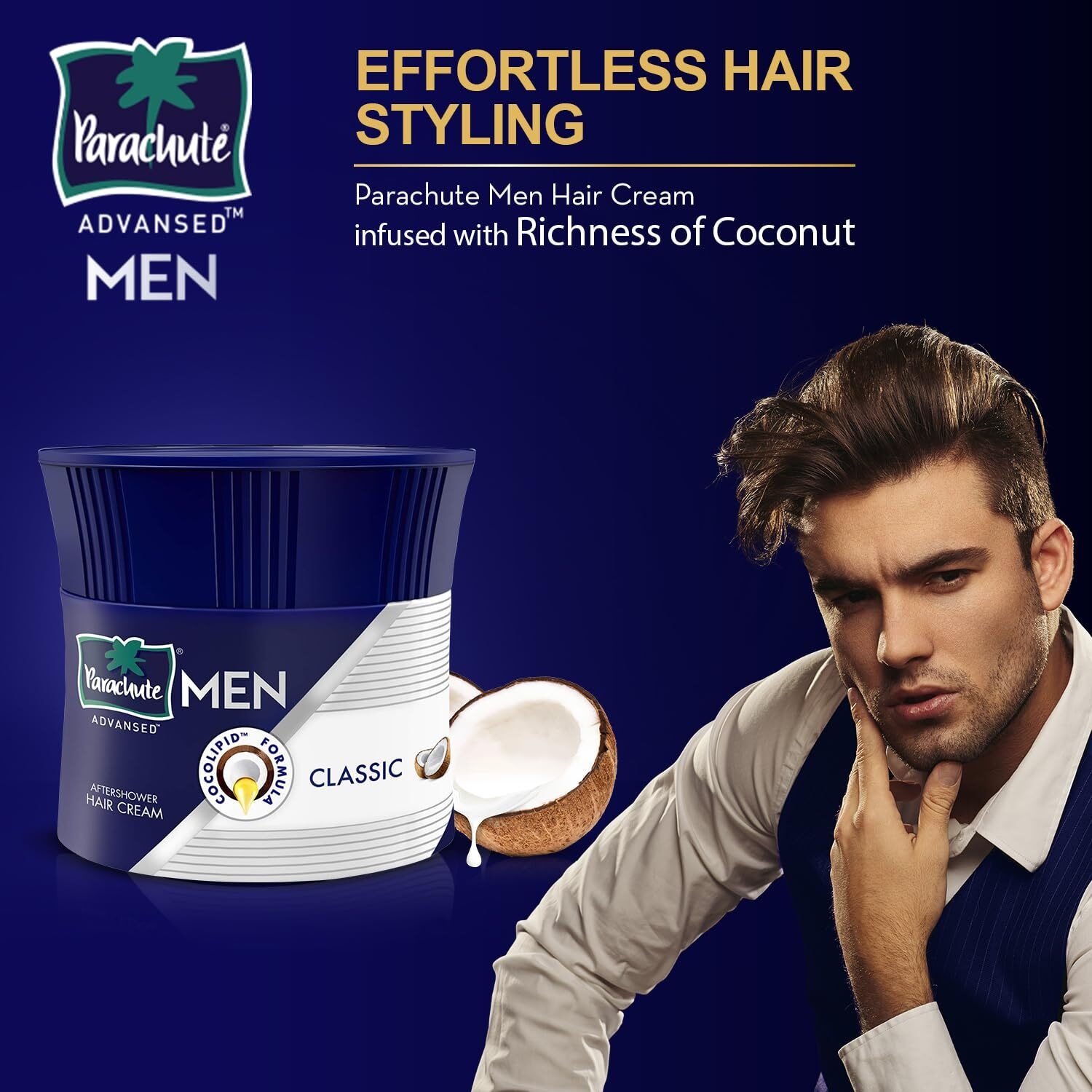Parachute Advansed Men Classic After Shower Hair Cream - 3.3 Fl Oz