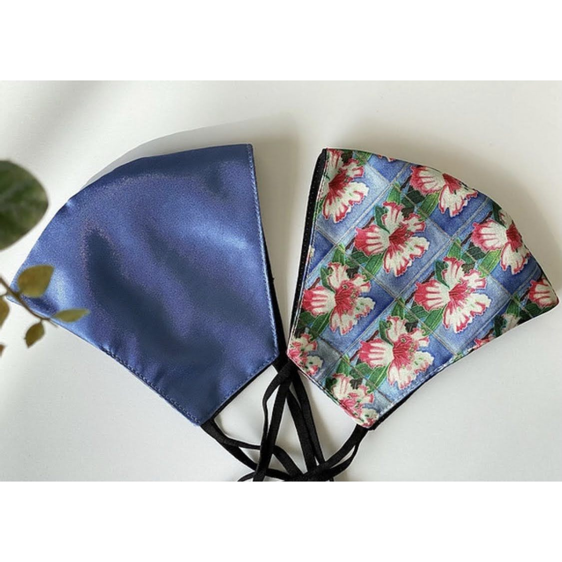 Satin Face Mask Pair with Nose Wire & Filter Pocket - Set of 2 (Color Lavender)