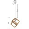 MODERN NORDIC WOODEN PENDANT CUBE LIGHT, WITH WHITE SILICON HOLDER, RESTAURANT DINING KITCHEN HANGING LIGHT WITH FIXTURE, LED/FILAMENT