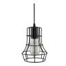 VINTAGE BLACK METAL CROWN HANGING LIGHT, PENDANT CEILING LIGHT LAMP