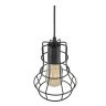 VINTAGE BLACK METAL CROWN HANGING LIGHT, PENDANT CEILING LIGHT LAMP