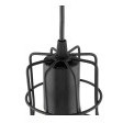 VINTAGE BLACK METAL CROWN HANGING LIGHT, PENDANT CEILING LIGHT LAMP