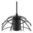 VINTAGE BLACK METAL SPHERE HANGING LIGHT, PENDANT CEILING LIGHT LAMP