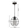 VINTAGE BLACK METAL SPHERE HANGING LIGHT, PENDANT CEILING LIGHT LAMP