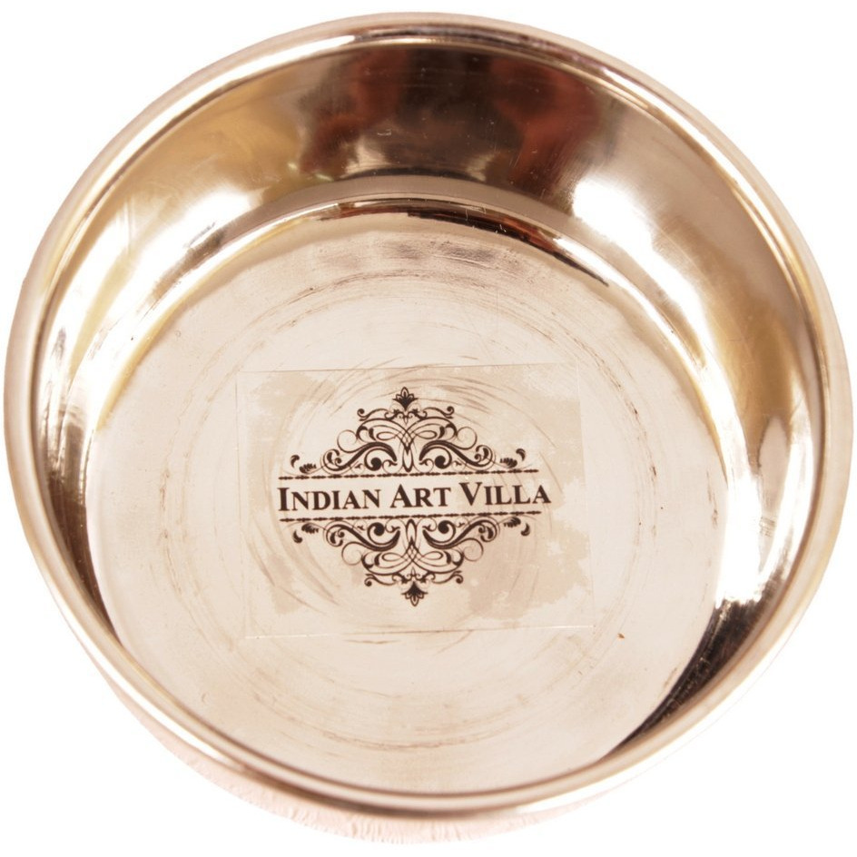 IndianArtVilla Steel Copper Hammered Katori Bowl 5 Oz