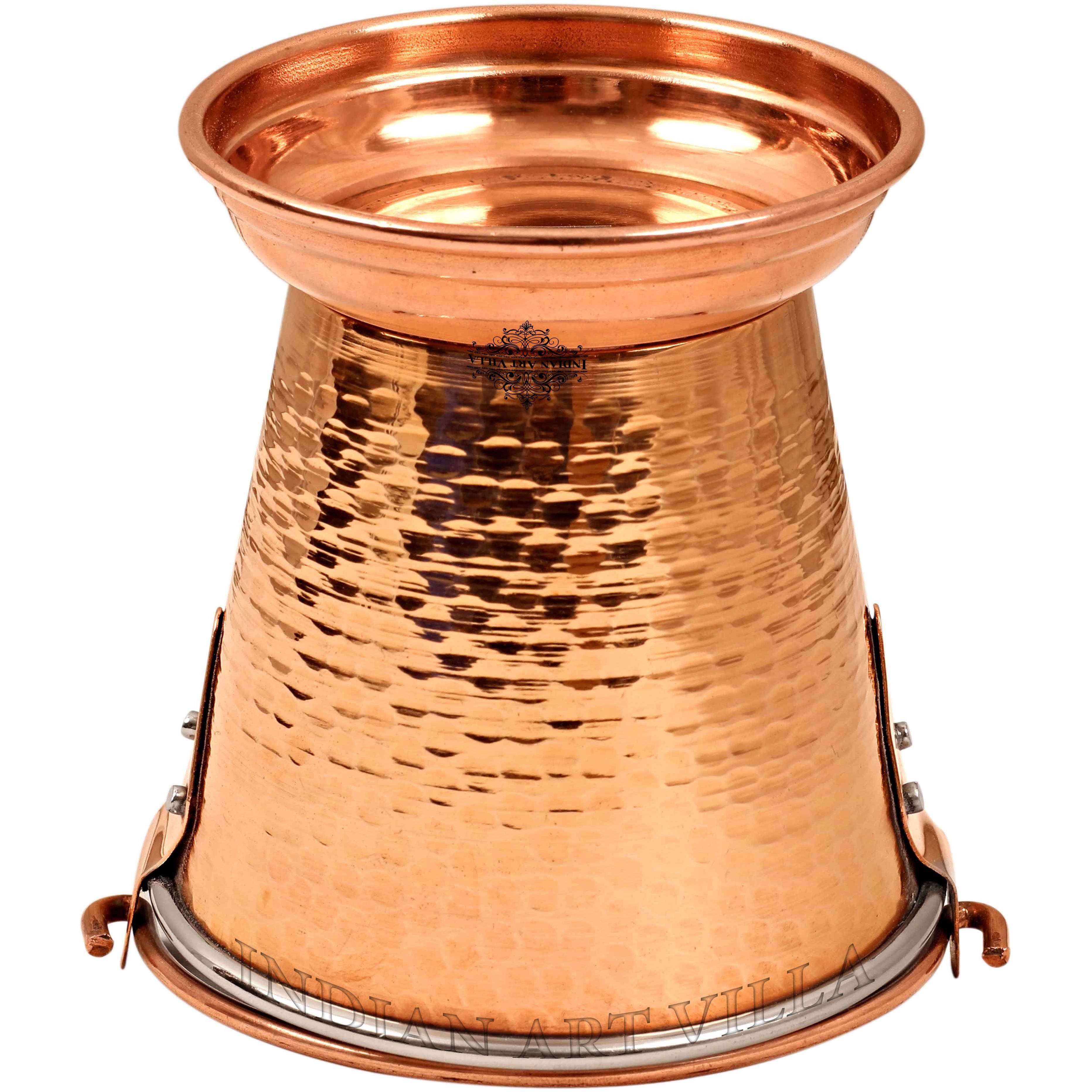 IndianArtVilla Steel Copper Serving Bucket|Kitchenware & Tableware|13Oz