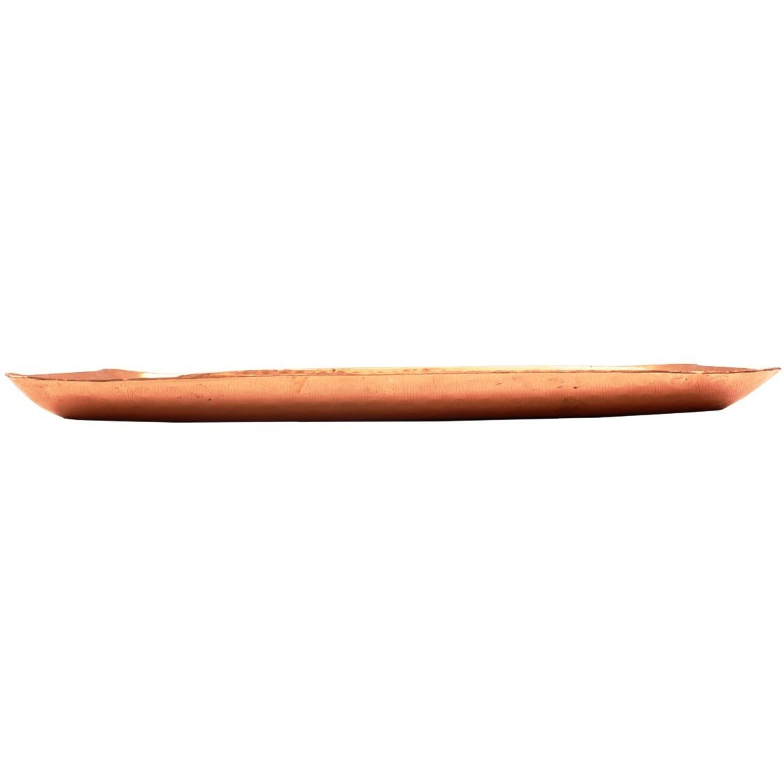 IndianArtVilla Copper Rectangular Tray - 6 x 12 Inch