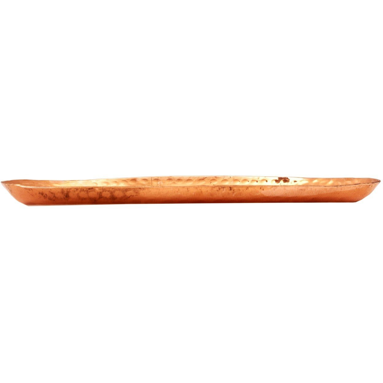 IndianArtVilla Copper Oval Tray - 10 Length