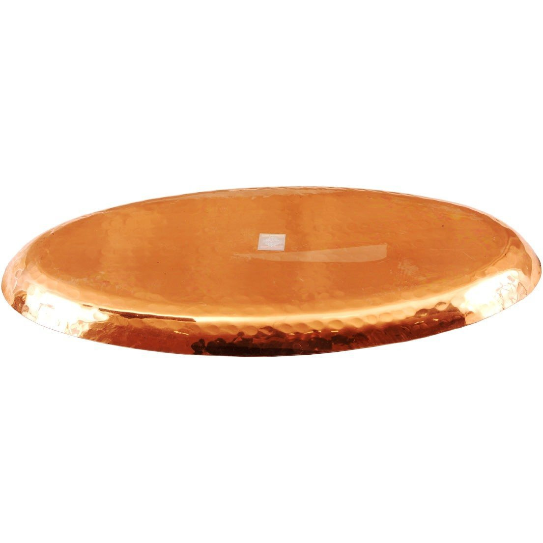 IndianArtVilla Copper Oval Tray - 12 Length