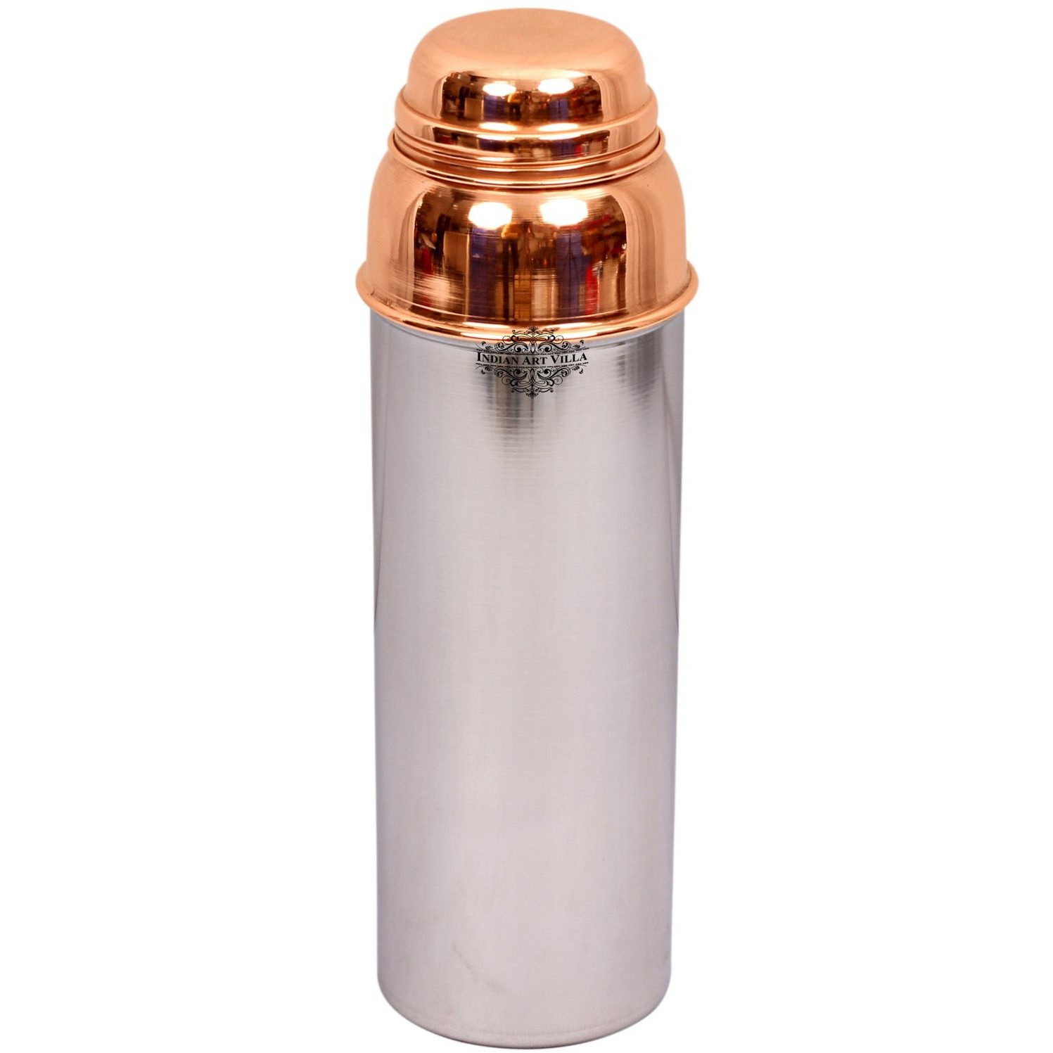 IndianArtVilla Steel Copper Big cap bottle 28Oz